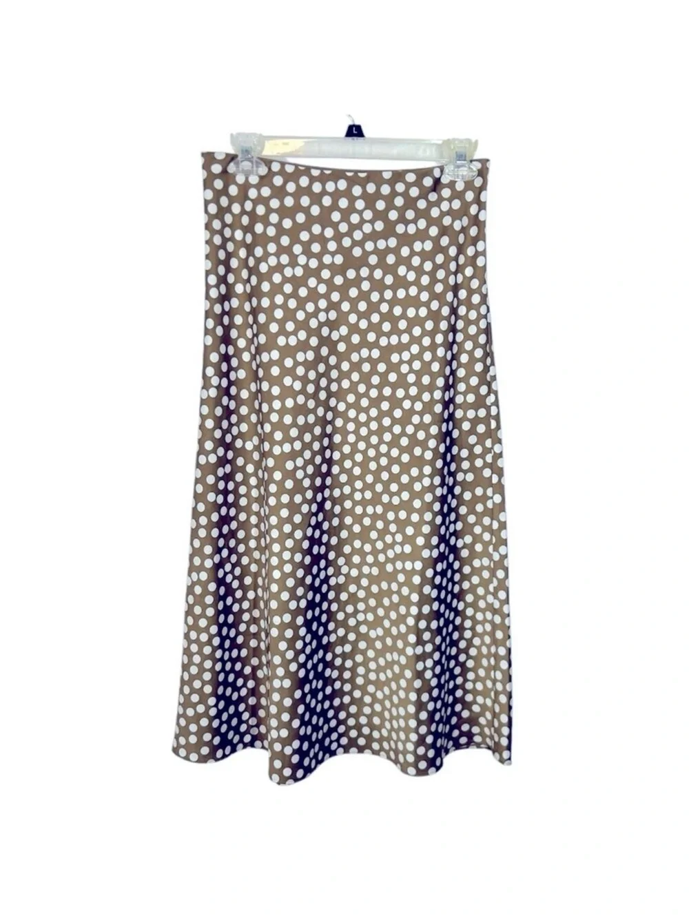 J. Crew Gwyneth Slip Skirt in Polka Dot Brown Ivory Size XS Extra Small
